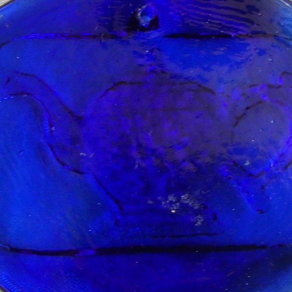 Colette Glass Designs Teapot Window Suncatcher Lead Crystal Ornament Cobalt Blue - Picture 4 of 7